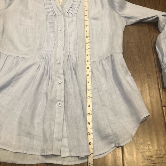 - - Malvin I Love Linen Blue Tunic Size Small US6 - Picture 9 of 9